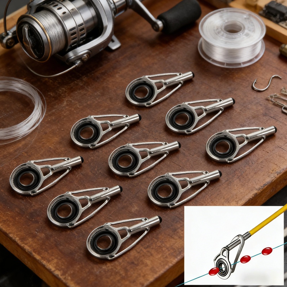 Fishing Line Winder - 10PCS Metal Fishing Top Rod Guide