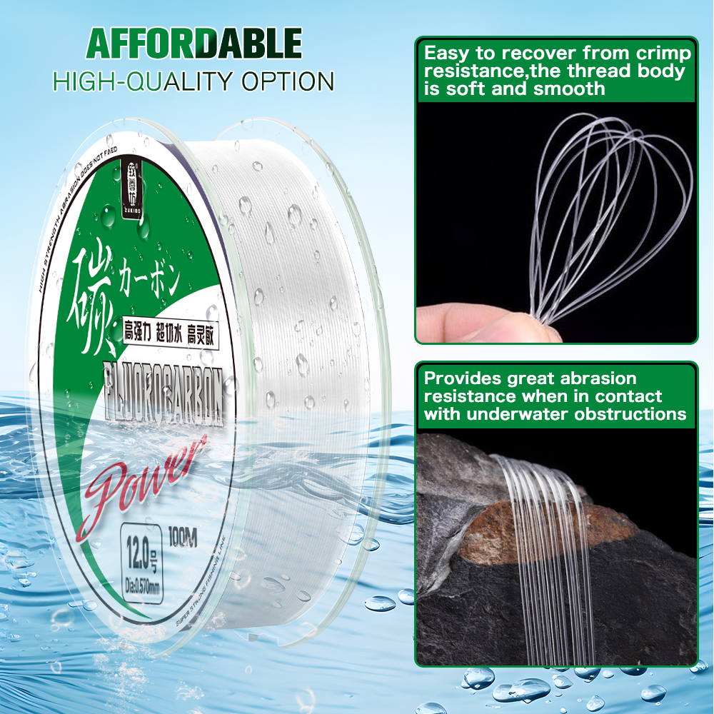 ZUKIBO 50m 100m 100% Fluorocar - Fluorocarbon Line recension och pris