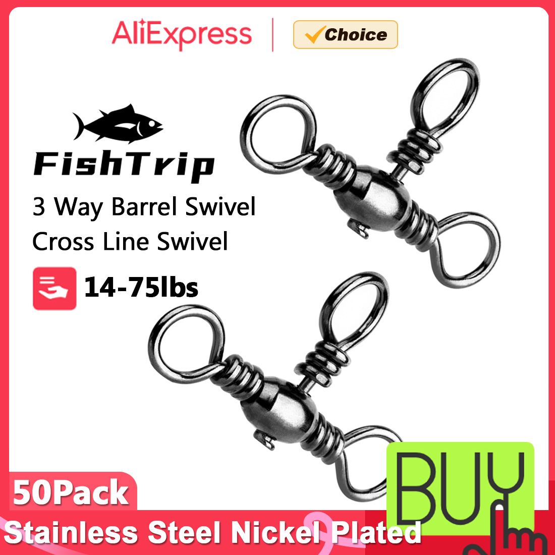 FishTrip Cross Line Swivel 50p - Monofilament Line recension och pris