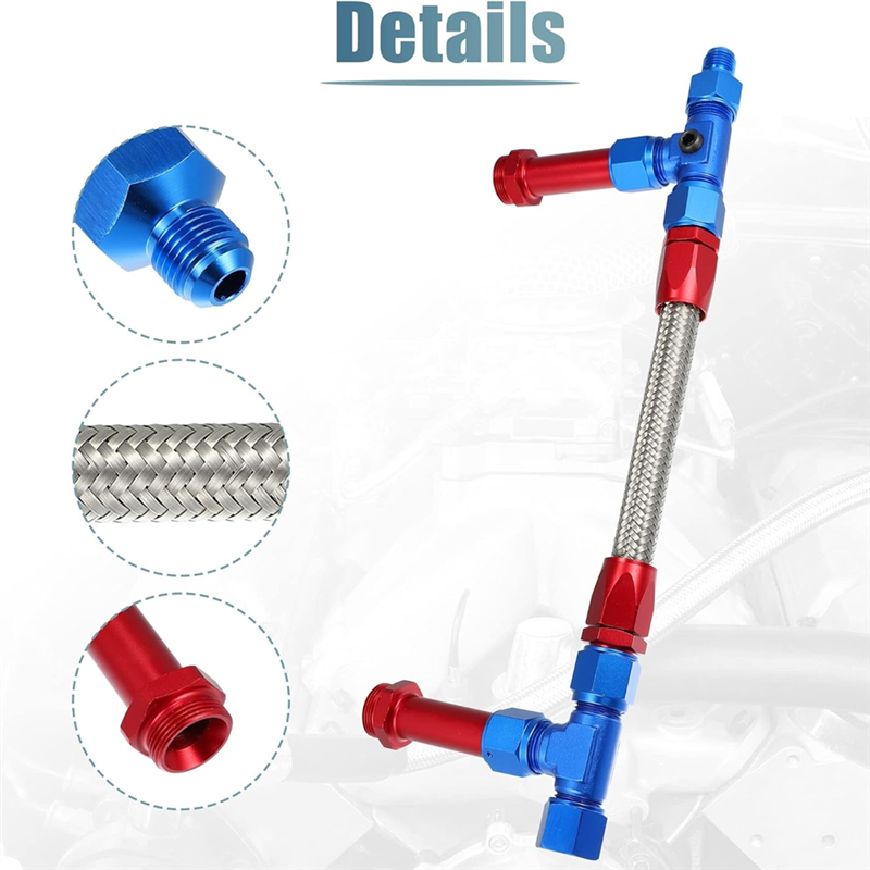 8AN Dual Feed Fuel Line To 7/8 - Braided Line recension och pris