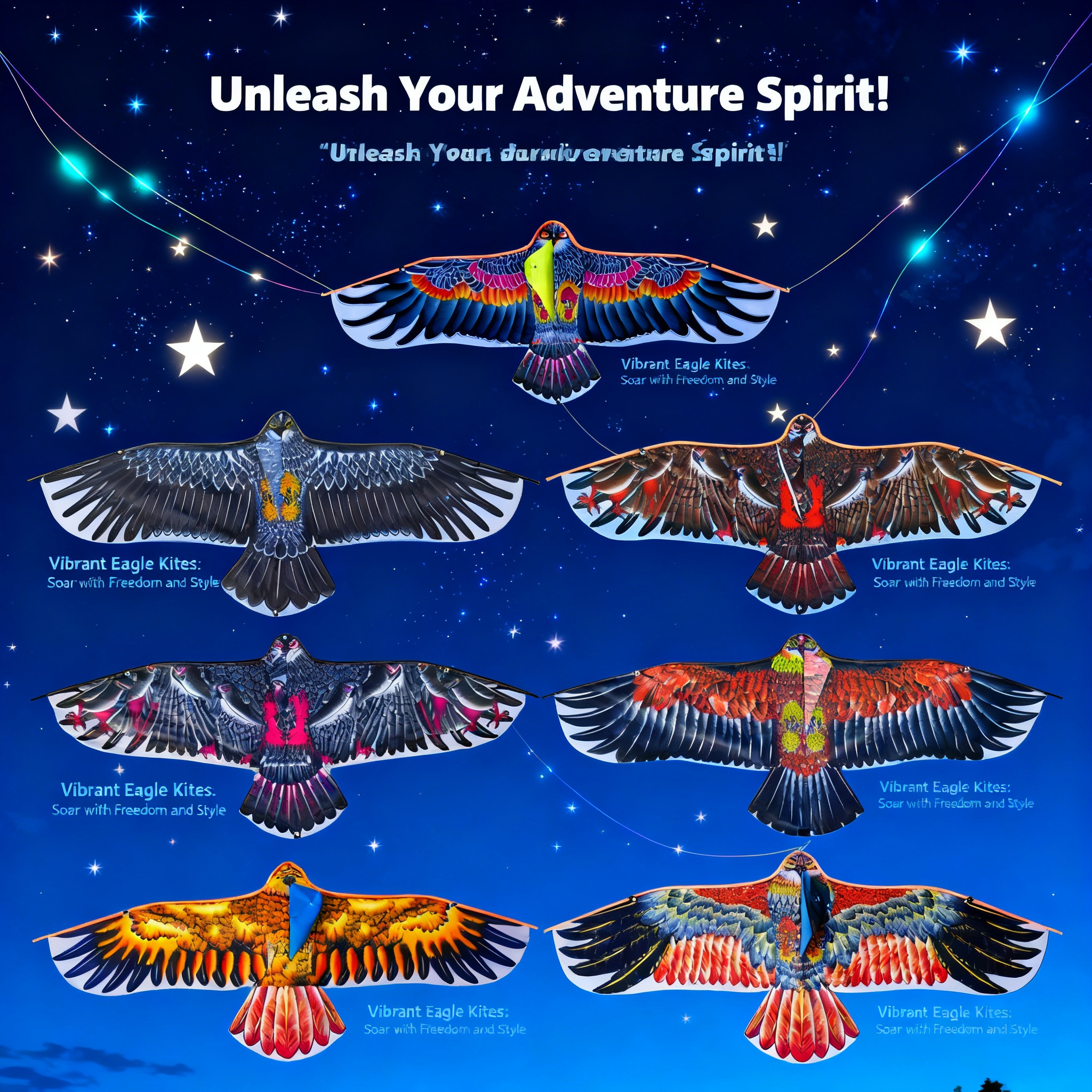 1.1m Eagle Kite With 30m Kite  - Fly Line recension och pris