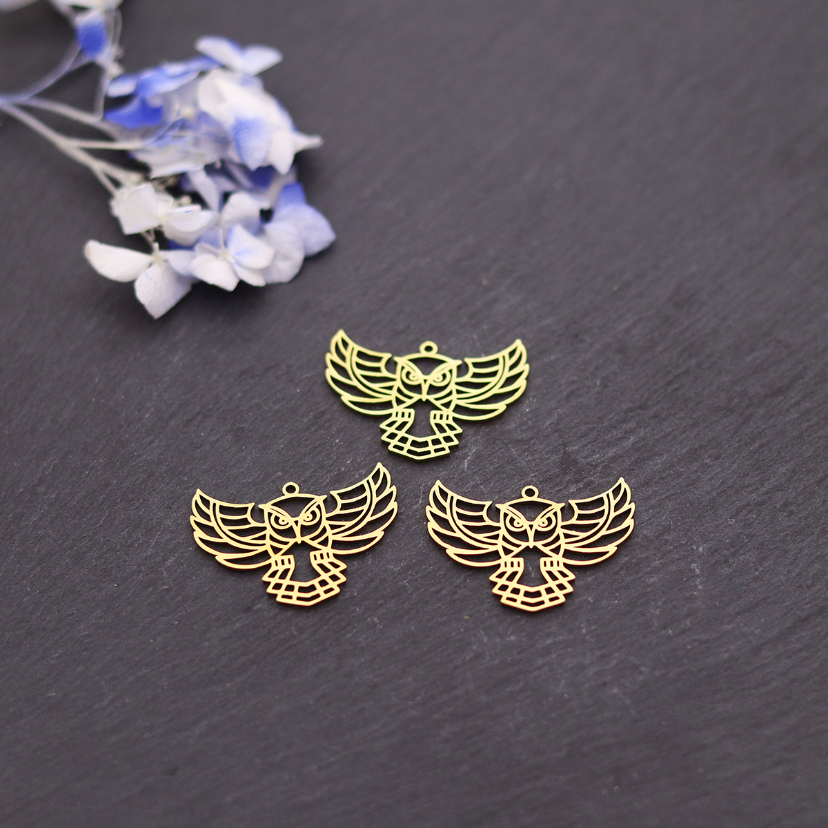 3pcs Owl Stainless Steel Charm - Fly Line recension och pris